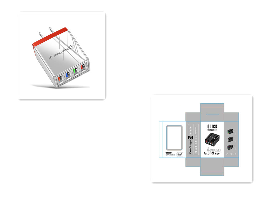 presa per caricare ultra velocemente fino a 4 dispositivi contemporaneamente