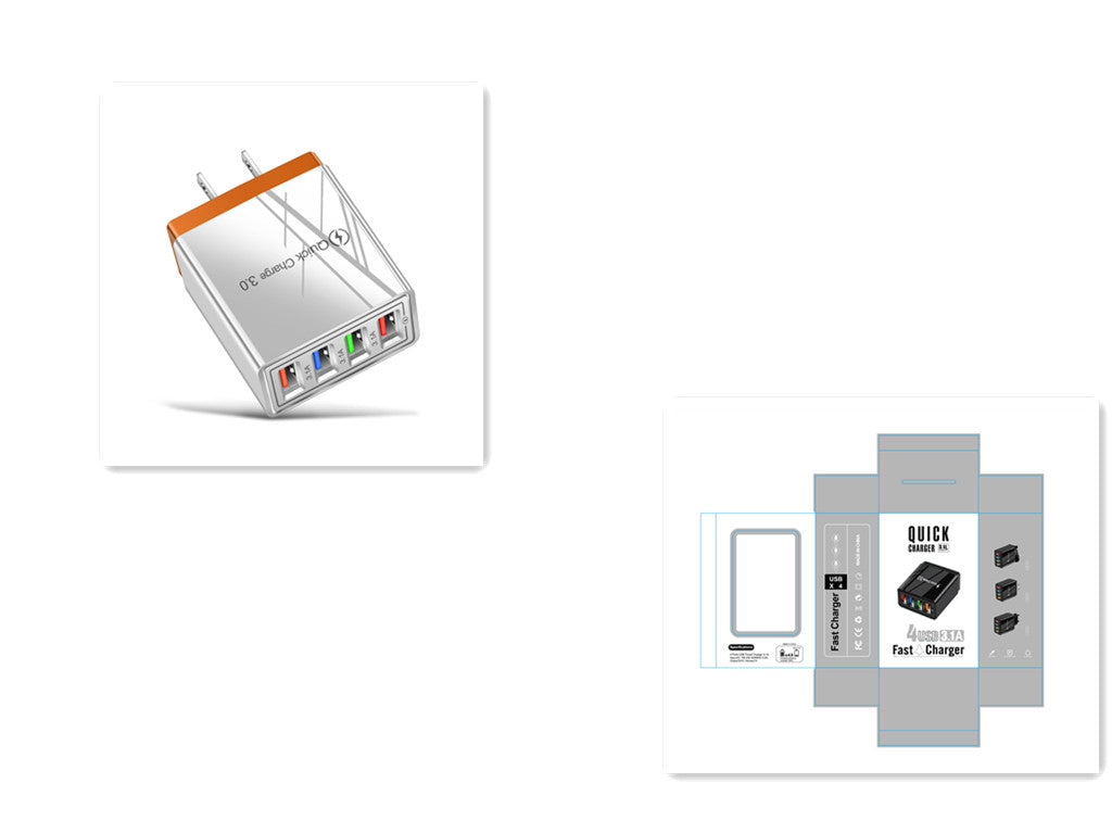 presa per caricare ultra velocemente fino a 4 dispositivi contemporaneamente