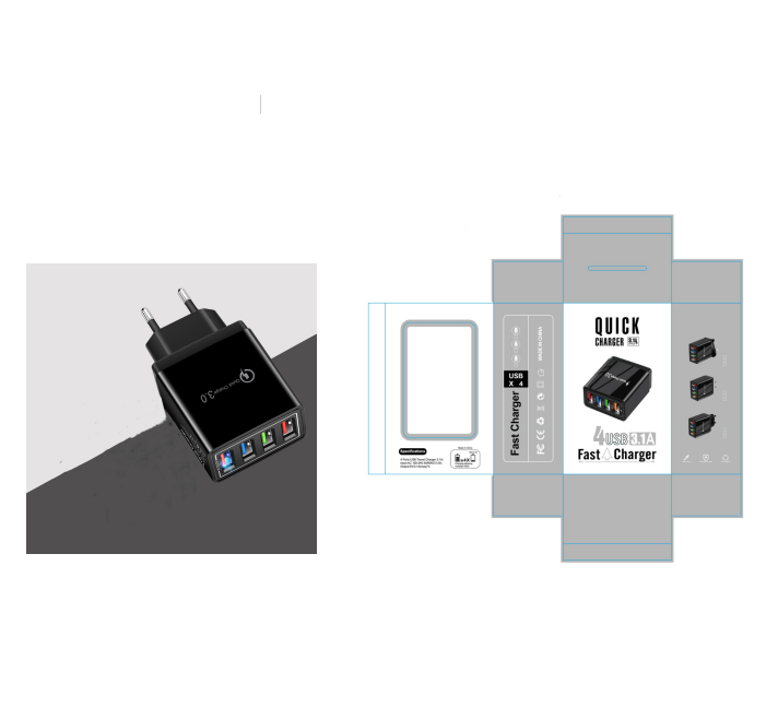 presa per caricare ultra velocemente fino a 4 dispositivi contemporaneamente