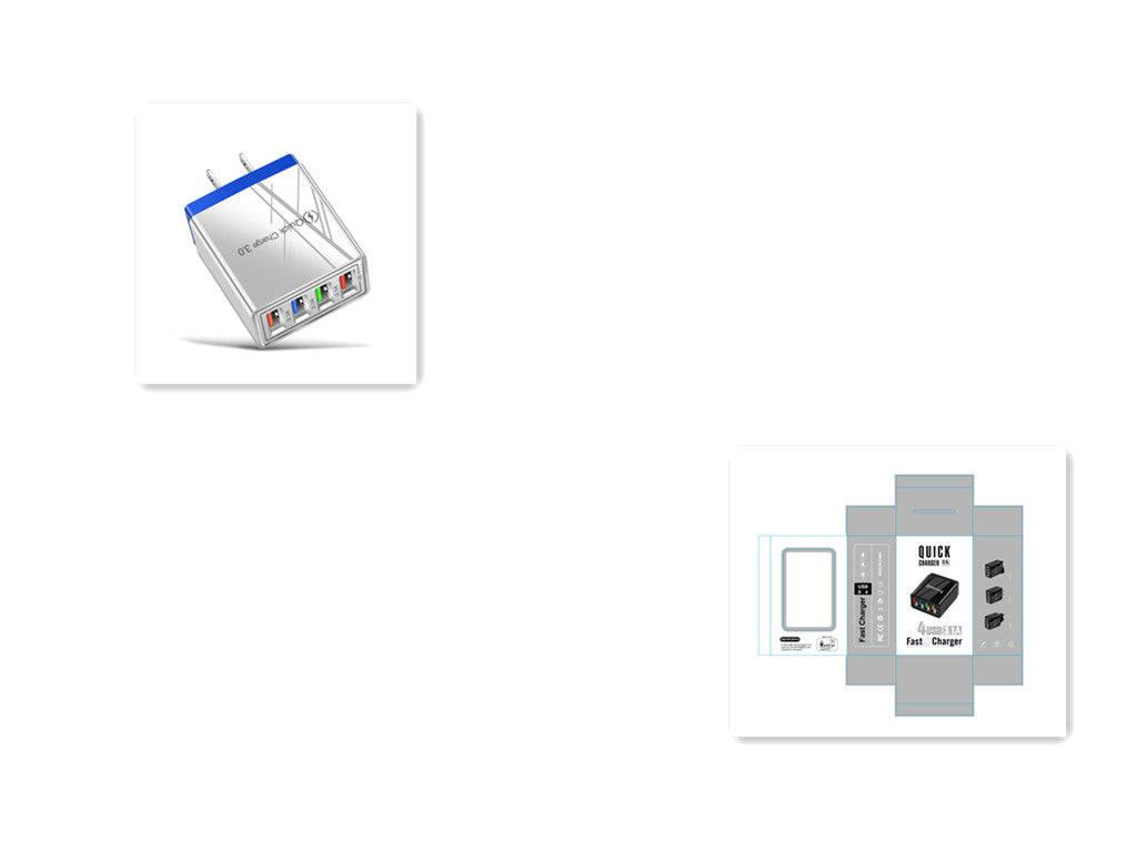 presa per caricare ultra velocemente fino a 4 dispositivi contemporaneamente