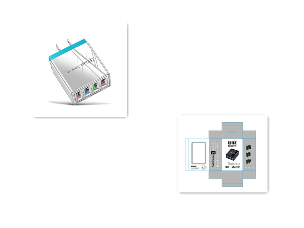 presa per caricare ultra velocemente fino a 4 dispositivi contemporaneamente