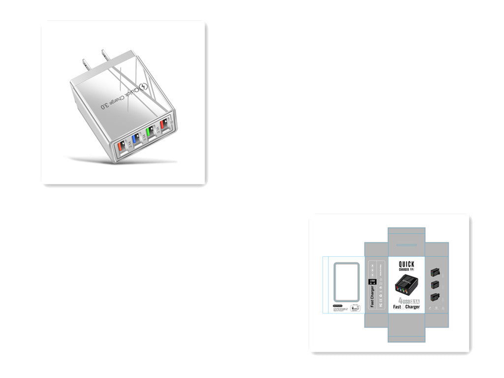 presa per caricare ultra velocemente fino a 4 dispositivi contemporaneamente