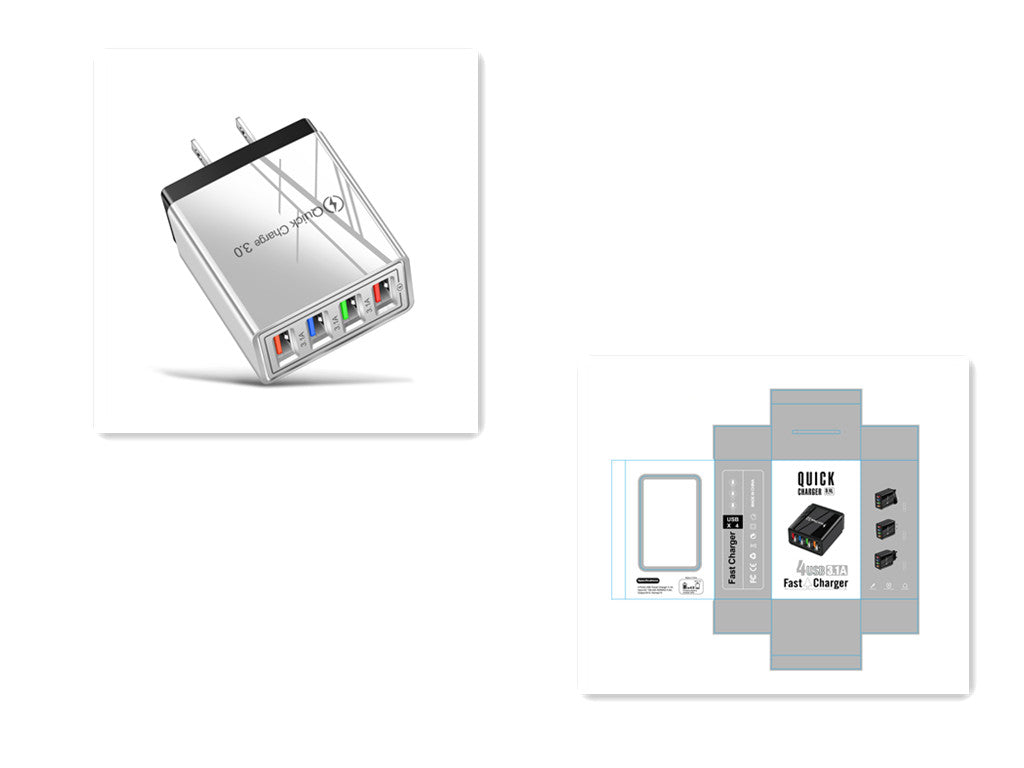 presa per caricare ultra velocemente fino a 4 dispositivi contemporaneamente